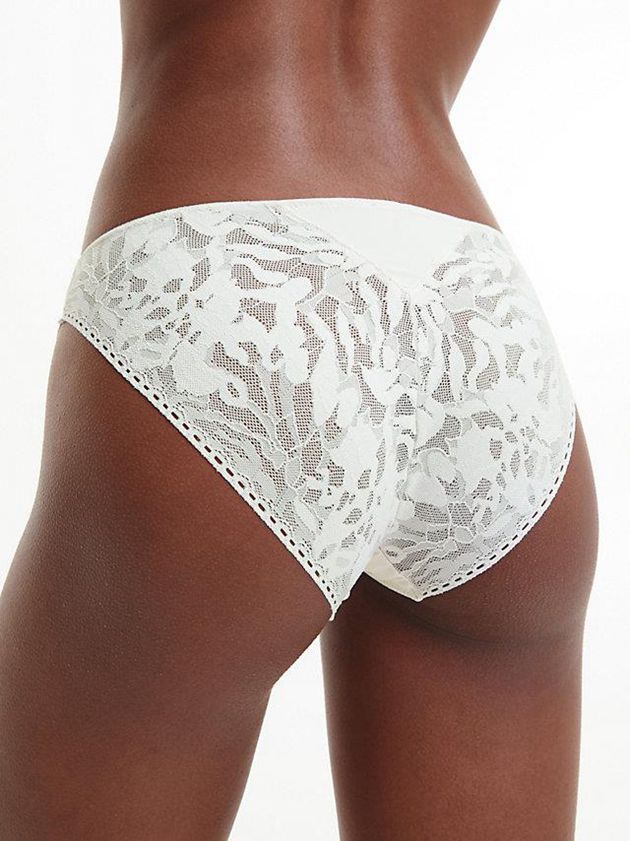 Calvin Klein USA Bikini - Ultra Soft Lace Womens Briefs White 8520641-WC